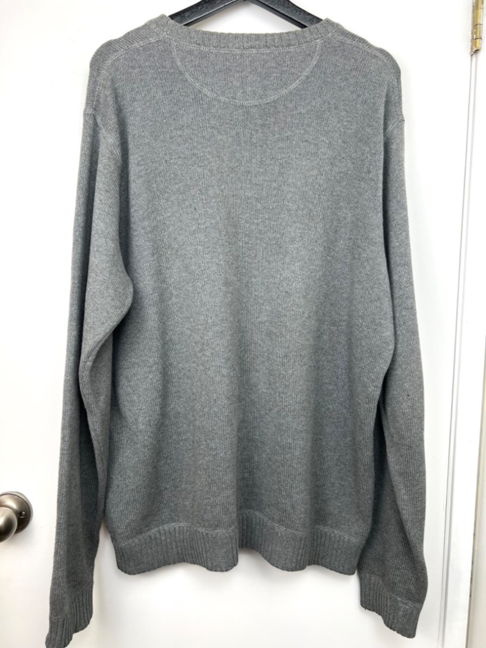 Eddie Bauer Classic Cotton Crewneck Sweater size XL Gray Academia Preppy Outdoor - Picture 3 of 8